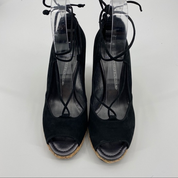 Donald J Pliner Mana black espadrille wedge 7 - Picture 2 of 6